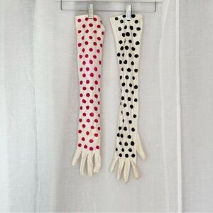 Y2K Polka Dot Opera Gloves ⋆₊˚✧